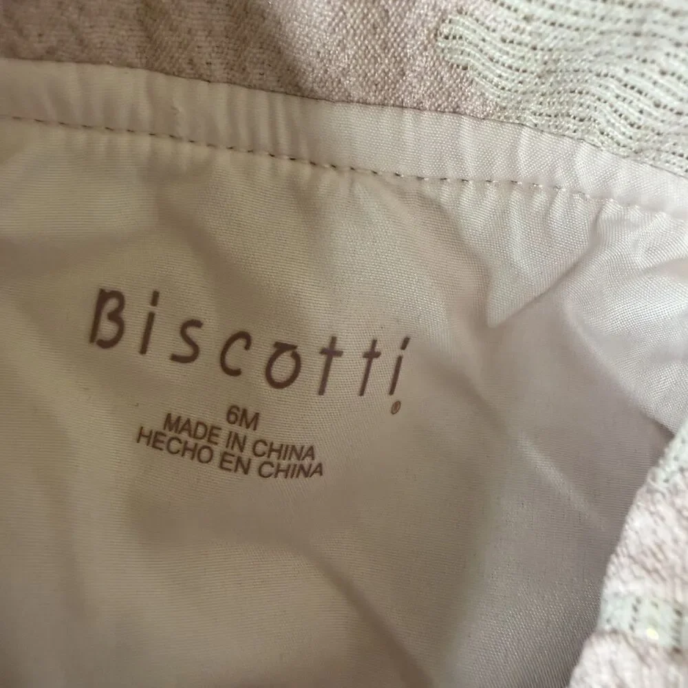 Biscotti Jacket Coat Baby Girl Infant Dressy Ruffle Pink Silver 6 Month